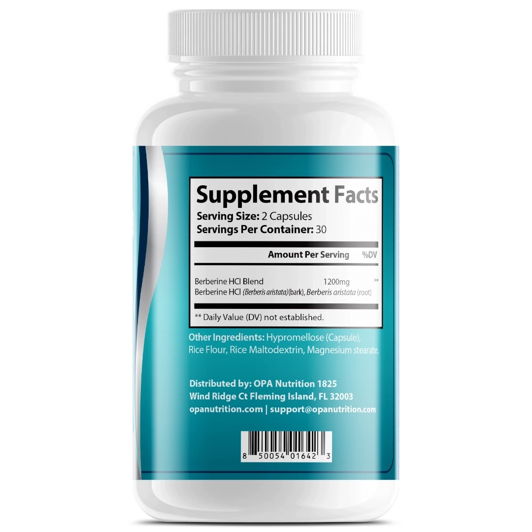 Berberine Metabolic Support Supplements for Structured Eating & Intermittent Fasting - Plant Based, 60 Capsules