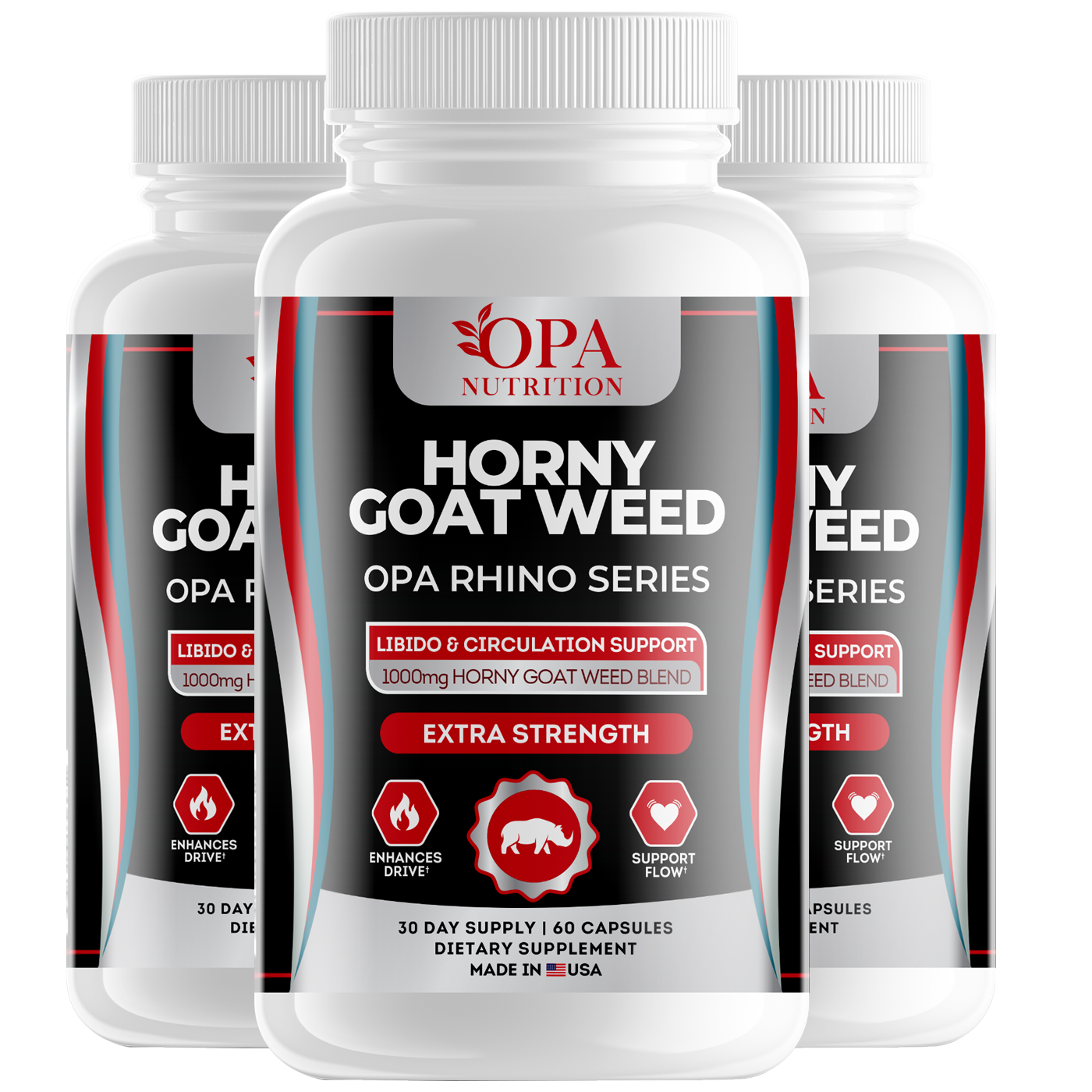 OPA Rhino Horny Goat Weed Energy & Vitality Blend – 60ct