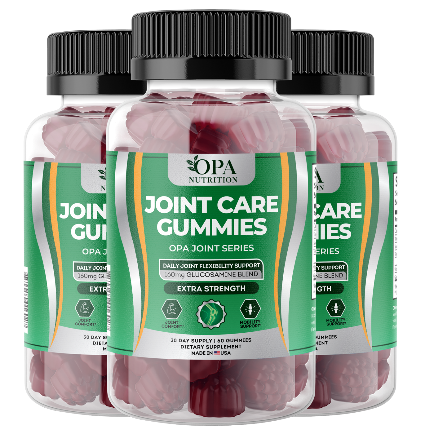 OPA Joint Care Glucosamine Gummies with Vitamin E – 60ct