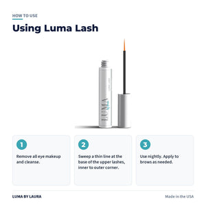 Luma Lash eyelash and brow conditioning serum how to use