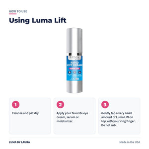 Luma Lift instant eye lift cream how to use