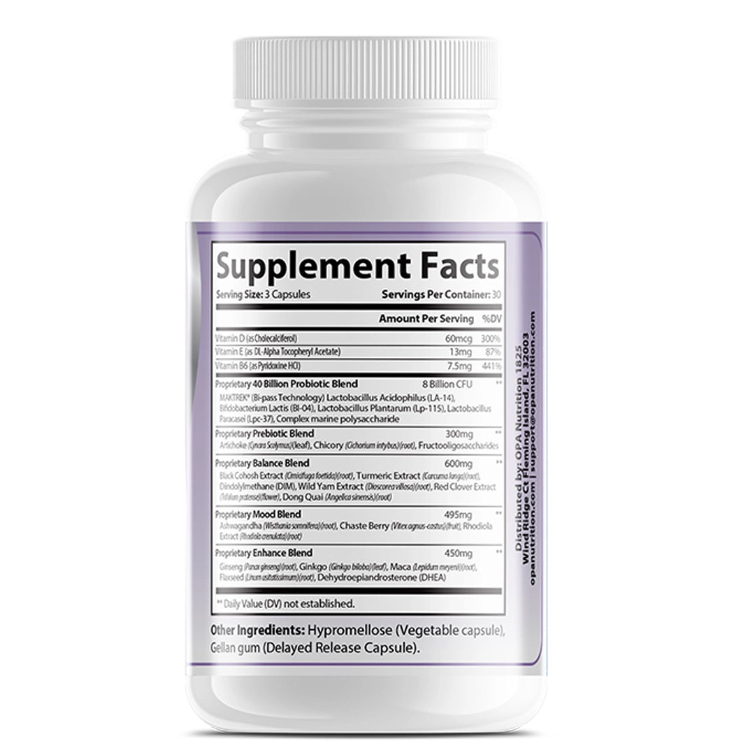 OPA Harmony Menopause Support – Daily Formula for Hormonal Balance, Energy & Wellness, 90ct