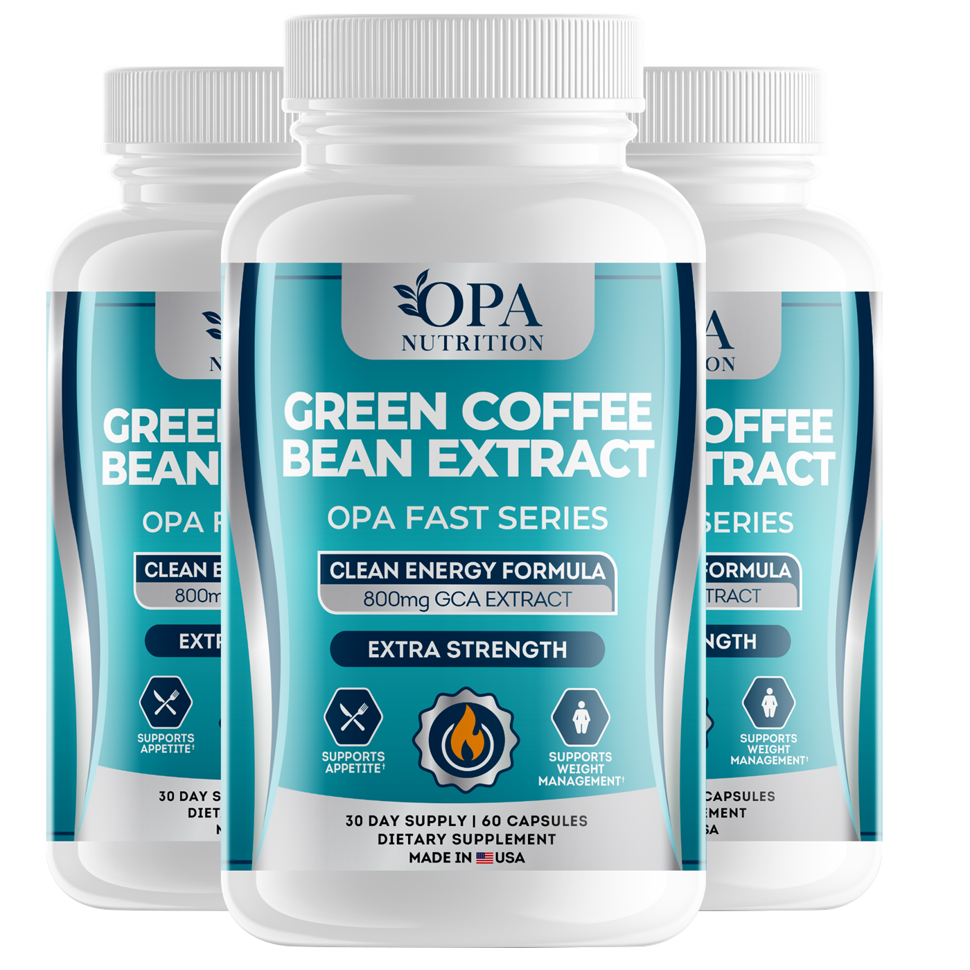 Green Coffee Beans Extract for Daily Routine Support for Intermittent Fasting - Plant-Based, 60 Capsules