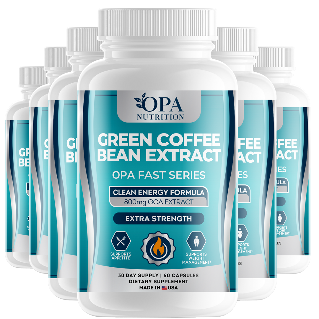 Green Coffee Beans Extract for Daily Routine Support for Intermittent Fasting - Plant-Based, 60 Capsules
