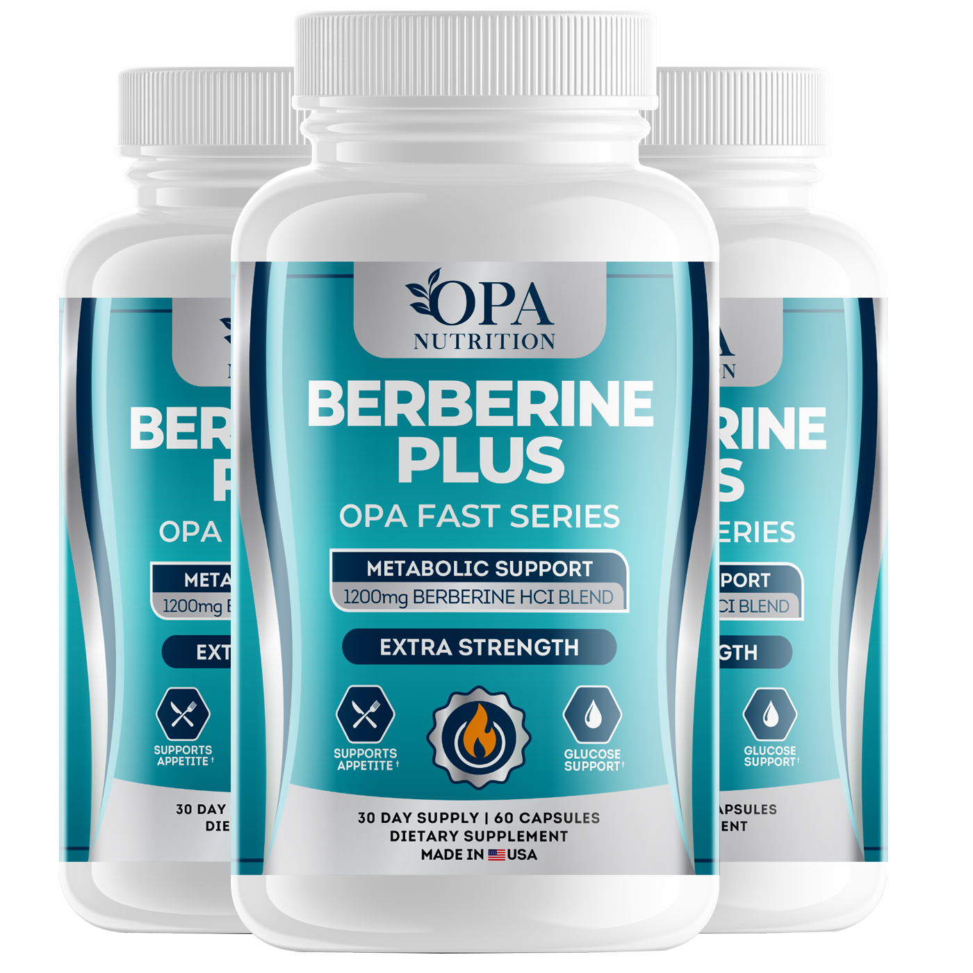 Berberine Metabolic Support Supplements for Structured Eating & Intermittent Fasting - Plant Based, 60 Capsules