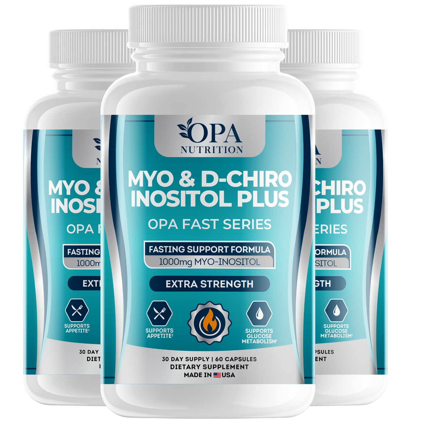 OPA Fast Myo-Inositol & D-Chiro – Routine Support for Intermittent Fasting & Metabolic Balance, Plant-Based, 60ct