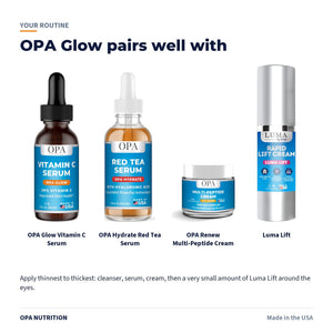 OPA Glow Vitamin C Serum routine: pairs well with