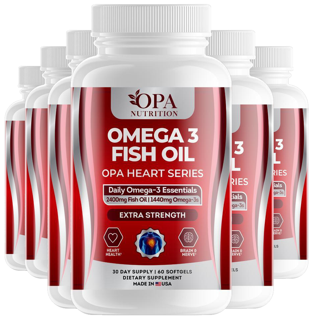 OPA Heart Omega-3 Fish Oil EPA & DHA Softgels – 60ct