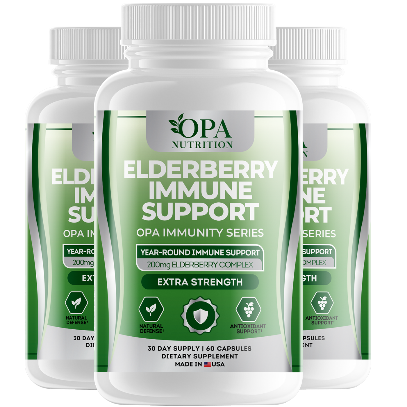 OPA Immunity Elderberry + Vitamin C Immune Support – 60ct