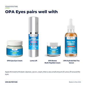 OPA Eyes Eye Cream routine: pairs well with