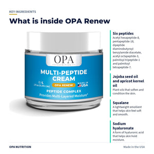 OPA Renew Multi-Peptide Cream key ingredients