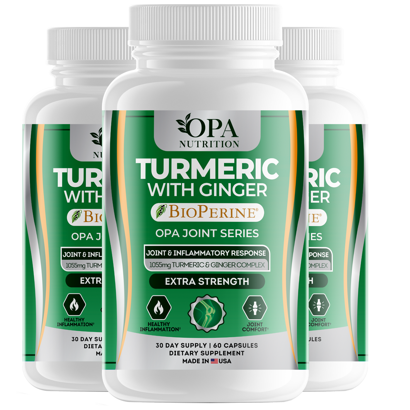 OPA Joint Turmeric & Ginger – Curcumin Mobility & Flexibility Support, 60ct