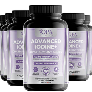 OPA Nutrition Advanced Iodine+ capsules, 6-pack of bottles