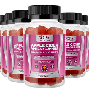 OPA Nutrition Apple Cider Vinegar Gummies, 6-pack of bottles