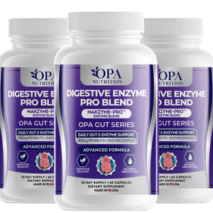 OPA Nutrition Digestive Enzyme Pro Blend capsules, 3-pack of bottles