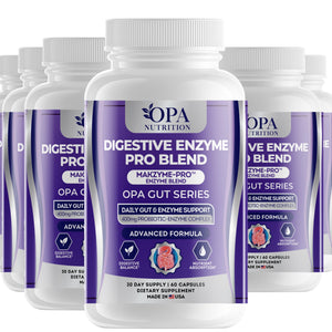 OPA Nutrition Digestive Enzyme Pro Blend capsules, 6-pack of bottles