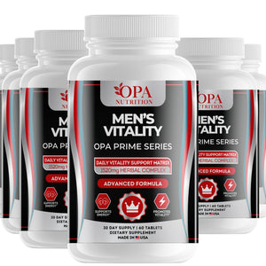 OPA Nutrition Men's Vitality tablets, 6-pack of bottles