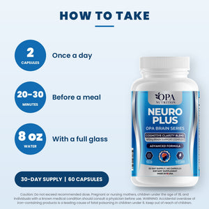 OPA Nutrition Neuro Plus suggested use directions for capsules
