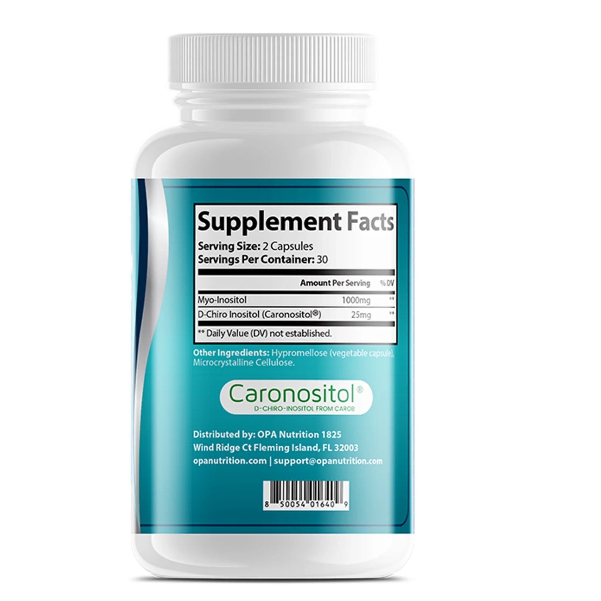 Supplement Facts label on OPA Nutrition Berberine Plus Fast Series metabolic support supplement bottle