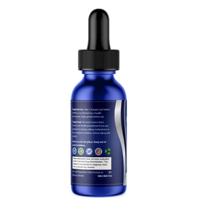 Back label of OPA Nutrition Fermented Melatonin Sleep Series liquid supplement bottle showing suggested use information