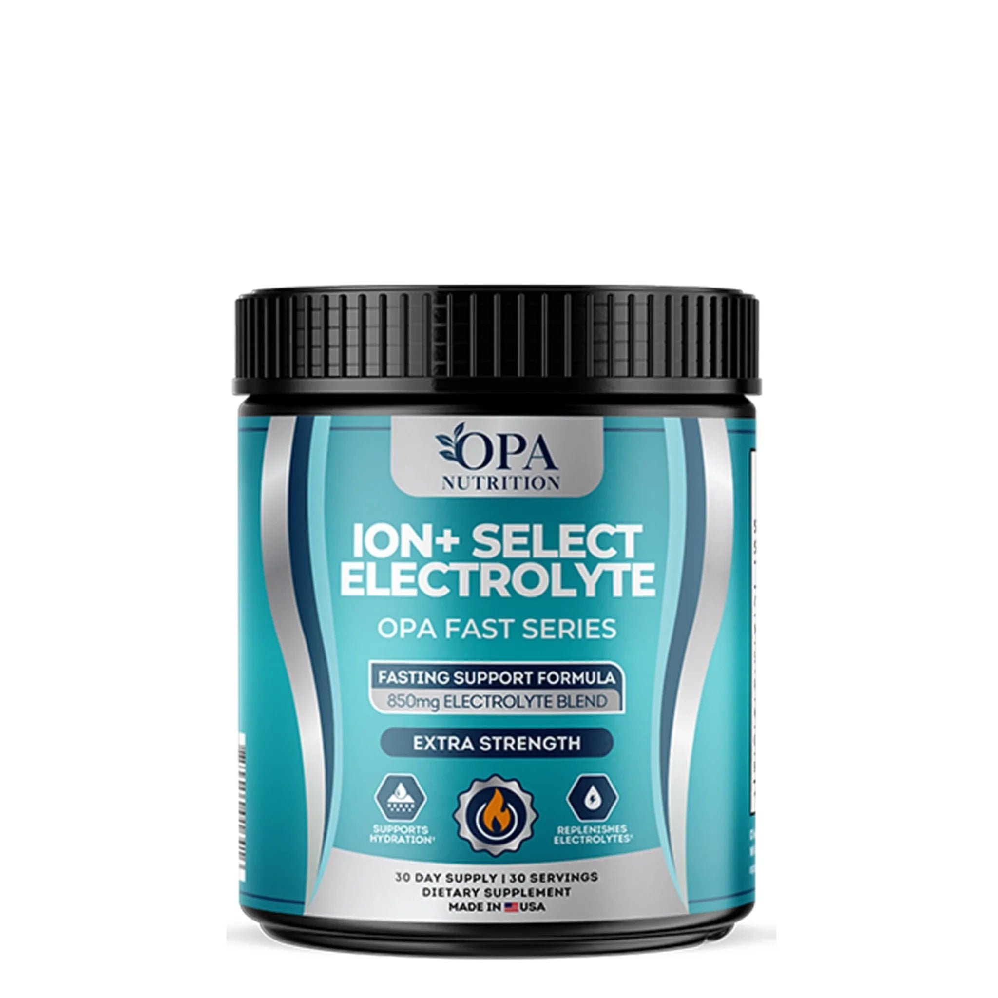 OPA Nutrition ION+ Select Electrolyte Fast Series hydration support powder with electrolyte blend