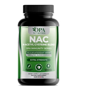 OPA Nutrition NAC N-Acetyl Cysteine Immunity Series supplement bottle with cellular antioxidant defense blend