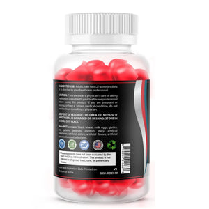Suggested use label for OPA Nutrition Nitric Oxide Gummies with directions to take 2 gummies daily, plus caution information, storage instructions, allergen details, and FDA disclaimer