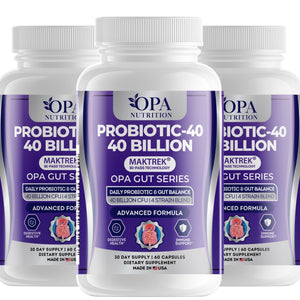 OPA Nutrition Probiotic-40 capsules, 3-pack of bottles