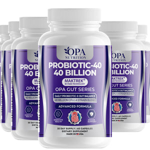OPA Nutrition Probiotic-40 capsules, 6-pack of bottles