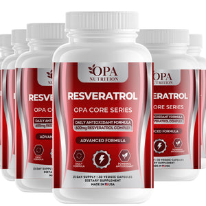 OPA Nutrition Resveratrol veggie capsules, 6-pack of bottles
