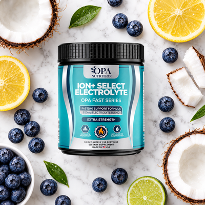 Fast ION+ Electrolytes – Hydration Support with Magnesium, Coconut Water & B12, Fasting-Fr - lifestyle image 2 [opa-gen]