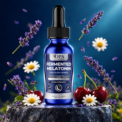 Fermented Melatonin Drops – Sleep Initiation, Nightly Routine & Circadian Rhythm Support,  - lifestyle image 3 [opa-gen]