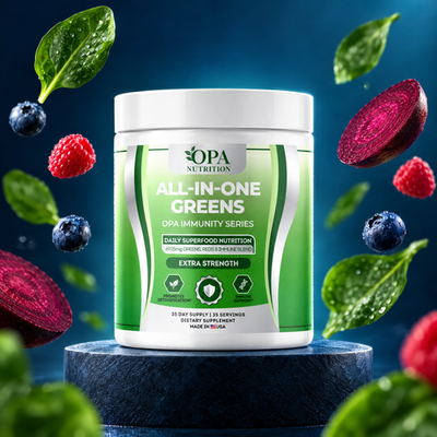 All-in-One Greens – Daily Superfood, Digestive & Immune Support with Greens, Reds & Prebio - lifestyle image 3 [opa-gen]