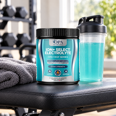 Fast ION+ Electrolytes – Hydration Support with Magnesium, Coconut Water & B12, Fasting-Fr - lifestyle image 1 [opa-gen]