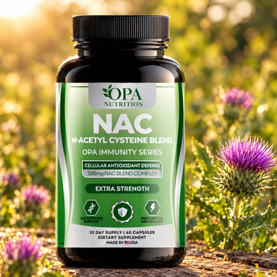 NAC N-Acetyl Cysteine – Cellular Antioxidant & Glutathione Support with Turmeric, Milk Thi - lifestyle image 4 [opa-gen]