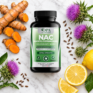 NAC N-Acetyl Cysteine – Cellular Antioxidant & Glutathione Support with Turmeric, Milk Thi - lifestyle image 2 [opa-gen]
