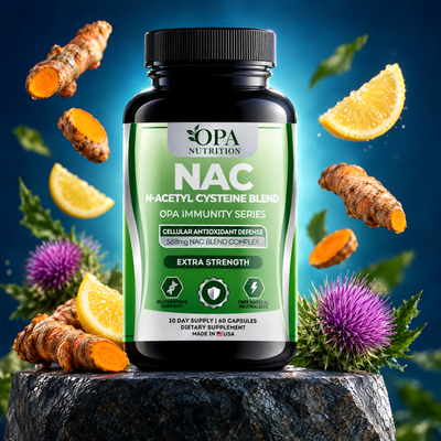 NAC N-Acetyl Cysteine – Cellular Antioxidant & Glutathione Support with Turmeric, Milk Thi - lifestyle image 3 [opa-gen]