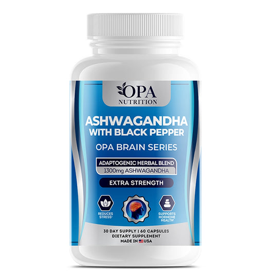 OPA Brain Ashwagandha with Black Pepper Focus – 60ct