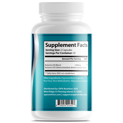 Berberine Metabolic Support Supplements for Structured Eating & Intermittent Fasting - Plant Based, 60 Capsules