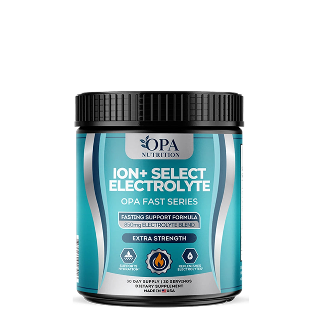 ION Plus Select Electrolytes Powder - Intermittent Fasting Friendly Hydration Support with Magnesium, Coconut Water & B12 – 30 Servings
