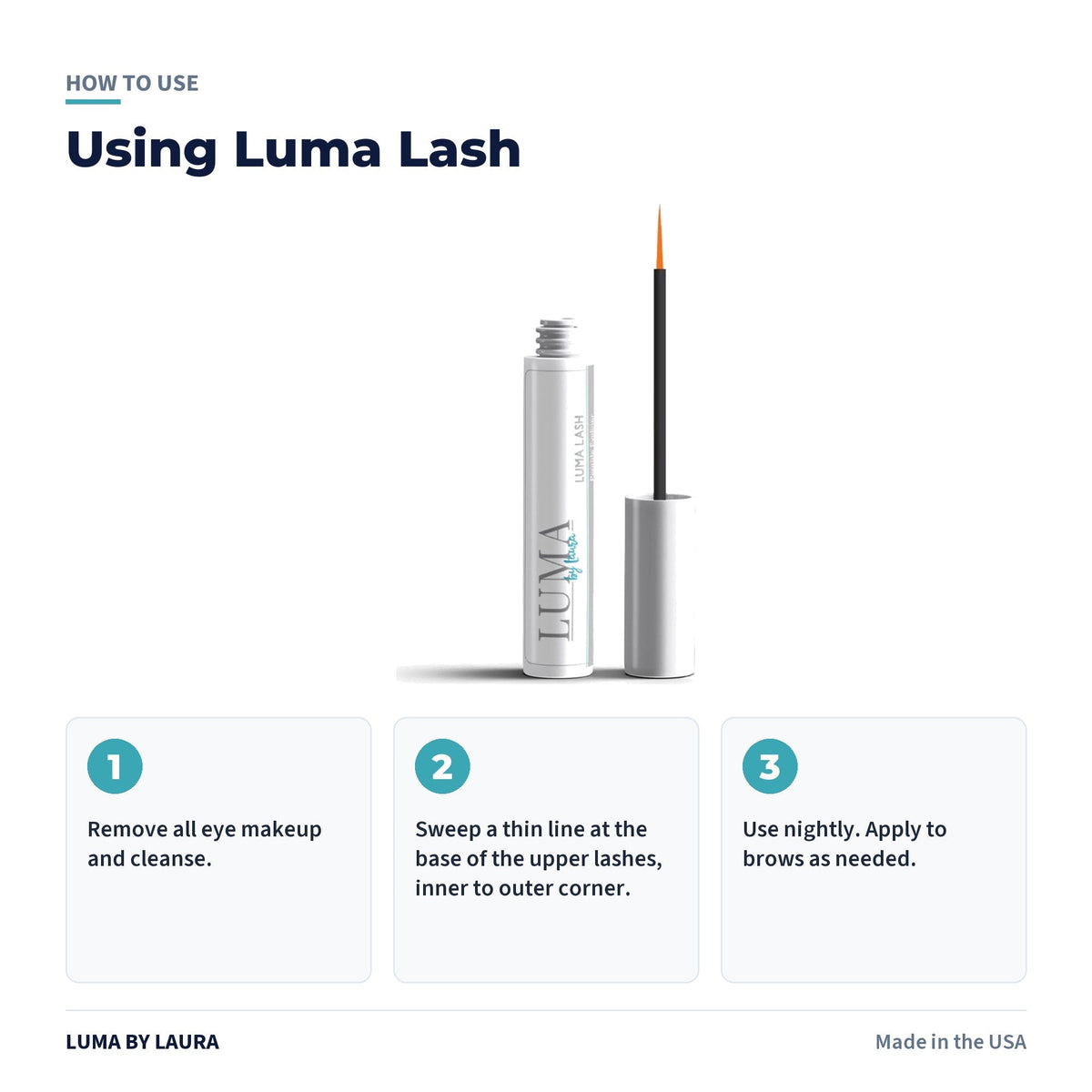 Luma Lash eyelash and brow conditioning serum how to use