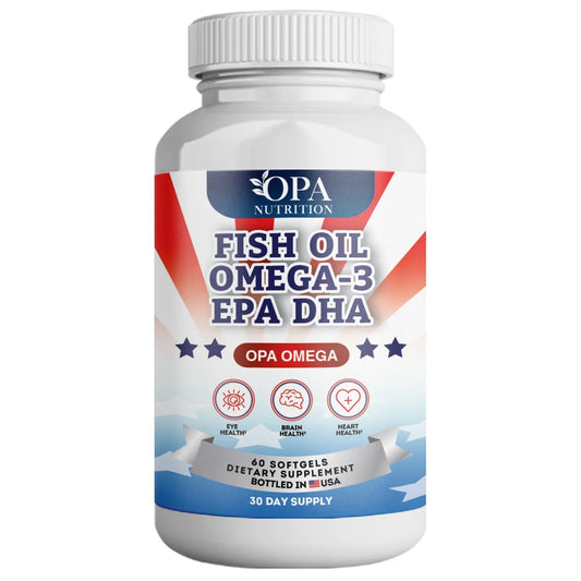 Omega 3 Fish Oil 1200mg Burpless and Lemon Flavor for Heart Health - 60 Ct front.jpg