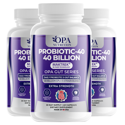 OPA Gut Premium Probiotic 40 Billion CFU Digestive – 60ct