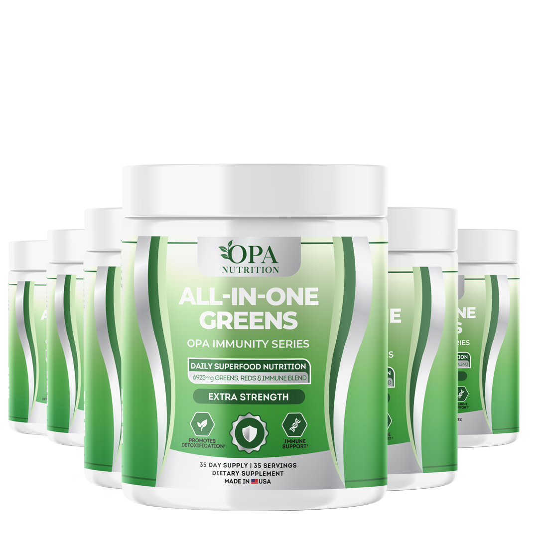 OPA Immunity Greens & Reds – Daily Superfood Blend for Energy & Wellness, 35 Servings