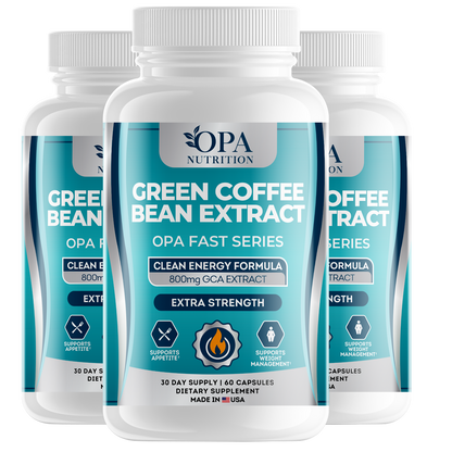 Green Coffee Beans Extract for Daily Routine Support for Intermittent Fasting - Plant-Based, 60 Capsules