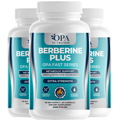 Berberine Metabolic Support Supplements for Structured Eating & Intermittent Fasting - Plant Based, 60 Capsules