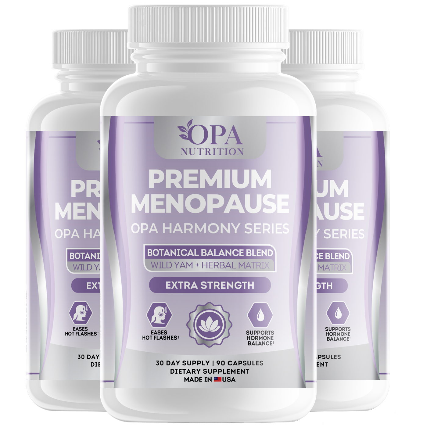 OPA Harmony Menopause Support – Daily Formula for Hormonal Balance, Energy & Wellness, 90ct