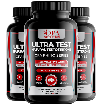 OPA Rhino Ultra Test – Performance & Vitality Support Capsules with Herbal Blend, 90ct