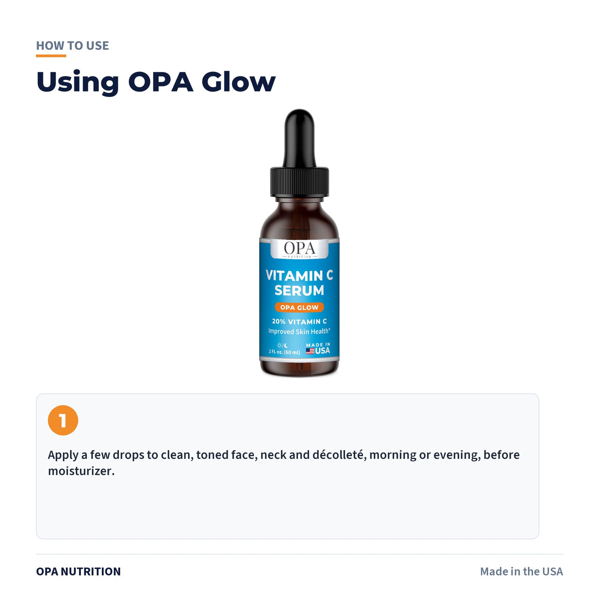 OPA Glow Vitamin C Serum how to use