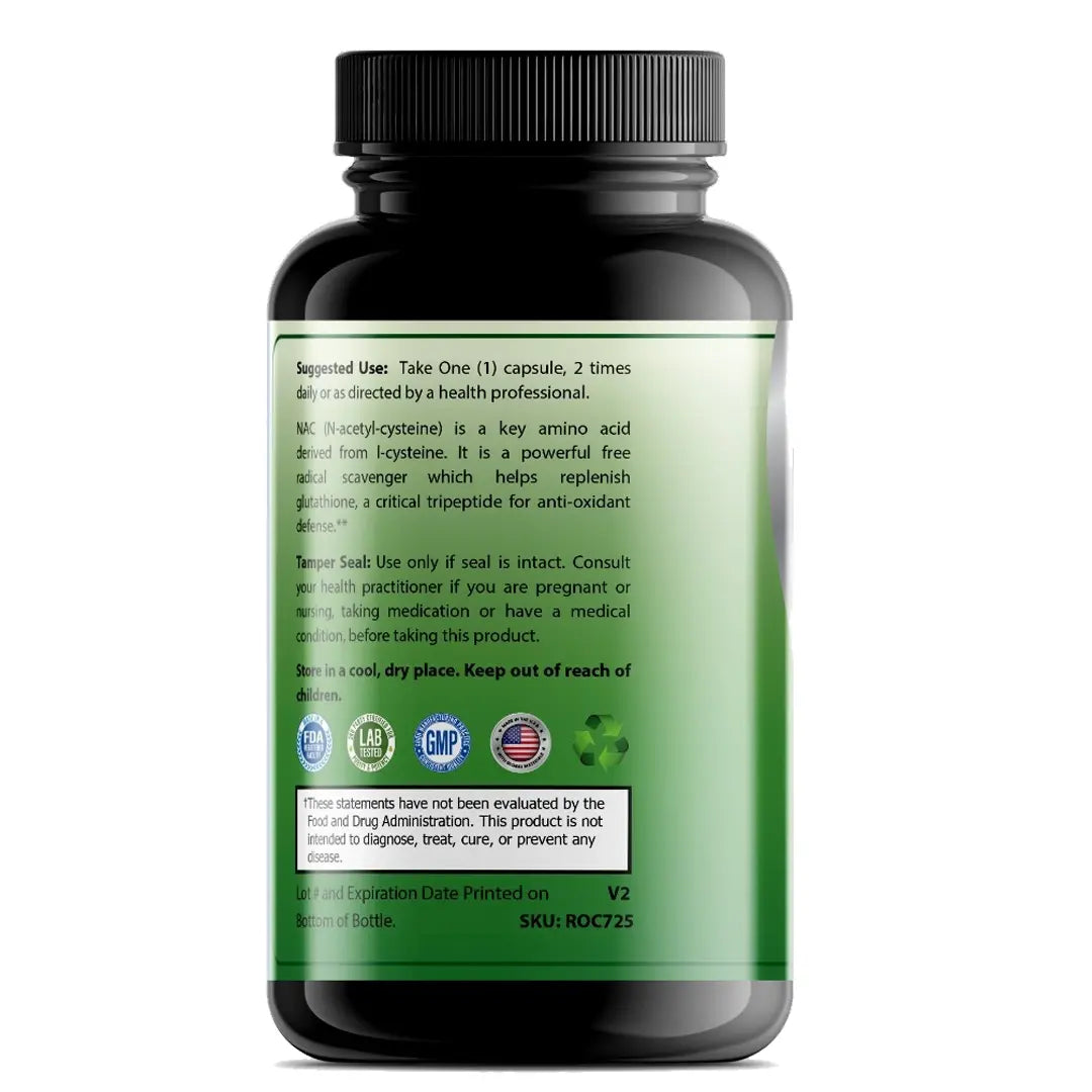 OPA Immunity NAC + Glutathione – Detox & Respiratory Health Support Supplement, 60ct